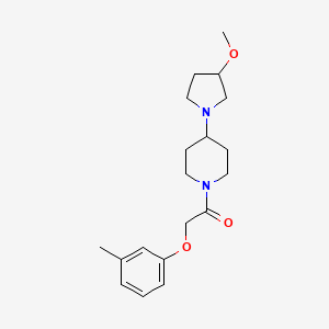 molecular formula C19H28N2O3 B2744321 1-(4-(3-Methoxypyrrolidin-1-yl)piperidin-1-yl)-2-(m-tolyloxy)ethan-1-one CAS No. 2309710-88-9
