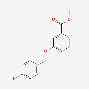 molecular formula C15H13FO3 B2744336 Methyl 3-[(4-fluorophenyl)methoxy]benzoate CAS No. 381234-84-0