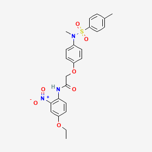 molecular formula C24H25N3O7S B2744342 N-(4-ethoxy-2-nitrophenyl)-2-[4-(N-methyl4-methylbenzenesulfonamido)phenoxy]acetamide CAS No. 398998-61-3