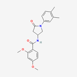 molecular formula C21H24N2O4 B2744349 N-[1-(3,4-dimethylphenyl)-5-oxopyrrolidin-3-yl]-2,4-dimethoxybenzamide CAS No. 905678-80-0