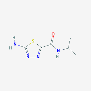 molecular formula C6H10N4OS B2744373 5-amino-N-(propan-2-yl)-1,3,4-thiadiazole-2-carboxamide CAS No. 1177423-96-9