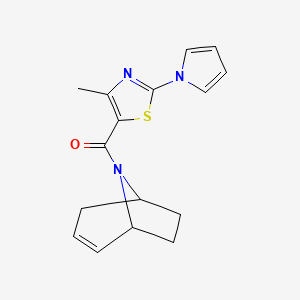 B2744447 (1R,5S)-8-azabicyclo[3.2.1]oct-2-en-8-yl(4-methyl-2-(1H-pyrrol-1-yl)thiazol-5-yl)methanone CAS No. 1705998-30-6