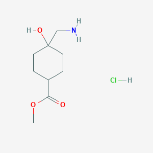 B2744480 Methyl 4-(aminomethyl)-4-hydroxycyclohexane-1-carboxylate hydrochloride CAS No. 1417636-30-6