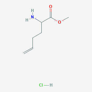 molecular formula C7H14ClNO2 B2744491 Methyl 2-aminohex-5-enoate hydrochloride CAS No. 218145-58-5