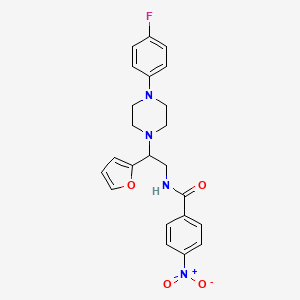 N-(2-(4-(4-fluorophenyl)piperazin-1-yl)-2-(furan-2-yl)ethyl)-4-nitrobenzamide