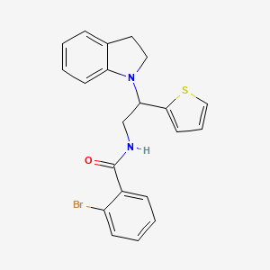 2-bromo-N-(2-(indolin-1-yl)-2-(thiophen-2-yl)ethyl)benzamide