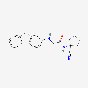 molecular formula C21H21N3O B2744548 N-(1-cyanocyclopentyl)-2-[(9H-fluoren-2-yl)amino]acetamide CAS No. 1240831-51-9