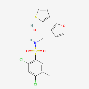 2,4-dichloro-N-(2-(furan-3-yl)-2-hydroxy-2-(thiophen-2-yl)ethyl)-5-methylbenzenesulfonamide