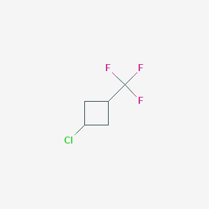 molecular formula C5H6ClF3 B2744570 1-Chloro-3-(trifluoromethyl)cyclobutane CAS No. 123812-81-7