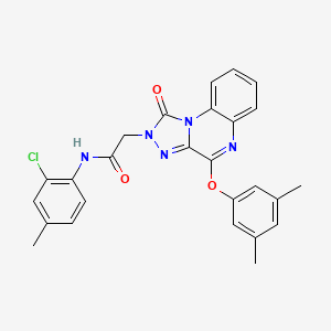 molecular formula C26H22ClN5O3 B2744579 N-(2-chloro-4-methylphenyl)-2-(4-(3,5-dimethylphenoxy)-1-oxo-[1,2,4]triazolo[4,3-a]quinoxalin-2(1H)-yl)acetamide CAS No. 1207048-57-4