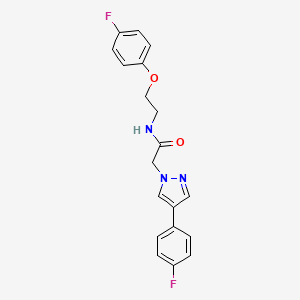 molecular formula C19H17F2N3O2 B2744584 N-(2-(4-fluorophenoxy)ethyl)-2-(4-(4-fluorophenyl)-1H-pyrazol-1-yl)acetamide CAS No. 1421458-99-2