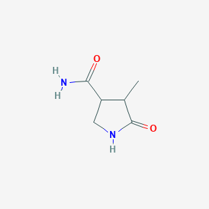 molecular formula C6H10N2O2 B027446 4-Methyl-5-oxopyrrolidine-3-carboxamide CAS No. 107610-63-9