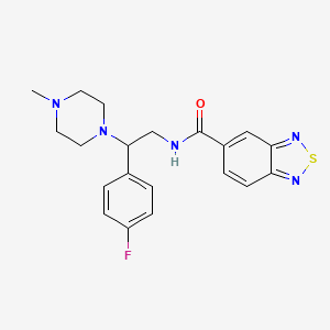 molecular formula C20H22FN5OS B2744601 N-[2-(4-fluorophenyl)-2-(4-methylpiperazin-1-yl)ethyl]-2,1,3-benzothiadiazole-5-carboxamide CAS No. 1210474-33-1