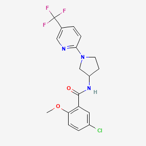 5-chloro-2-methoxy-N-(1-(5-(trifluoromethyl)pyridin-2-yl)pyrrolidin-3-yl)benzamide