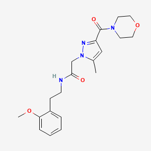 N-(2-methoxyphenethyl)-2-(5-methyl-3-(morpholine-4-carbonyl)-1H-pyrazol-1-yl)acetamide