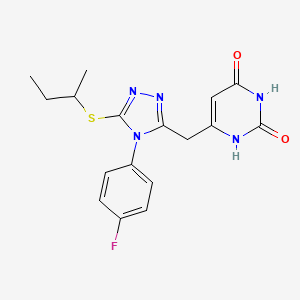 6-[[5-butan-2-ylsulfanyl-4-(4-fluorophenyl)-1,2,4-triazol-3-yl]methyl]-1H-pyrimidine-2,4-dione