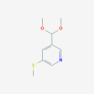 3-(Dimethoxymethyl)-5-(methylsulfanyl)pyridine