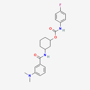 3-(3-(Dimethylamino)benzamido)cyclohexyl (4-fluorophenyl)carbamate
