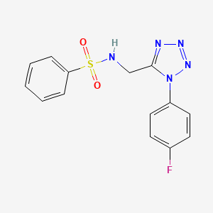 N-((1-(4-fluorophenyl)-1H-tetrazol-5-yl)methyl)benzenesulfonamide
