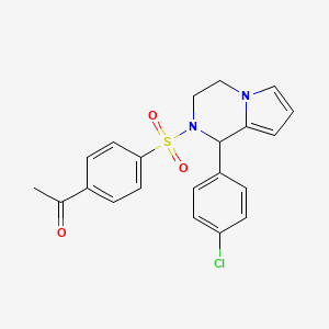 1-(4-((1-(4-chlorophenyl)-3,4-dihydropyrrolo[1,2-a]pyrazin-2(1H)-yl)sulfonyl)phenyl)ethanone