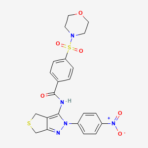 4-morpholin-4-ylsulfonyl-N-[2-(4-nitrophenyl)-4,6-dihydrothieno[3,4-c]pyrazol-3-yl]benzamide