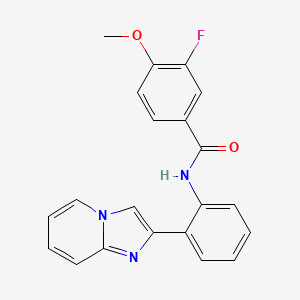 3-fluoro-N-(2-(imidazo[1,2-a]pyridin-2-yl)phenyl)-4-methoxybenzamide