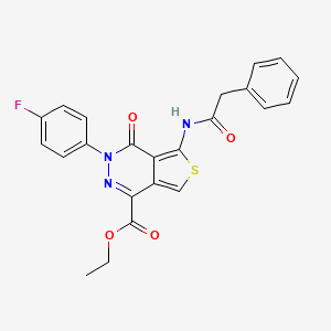 Ethyl 3-(4-fluorophenyl)-4-oxo-5-[(2-phenylacetyl)amino]thieno[3,4-d]pyridazine-1-carboxylate
