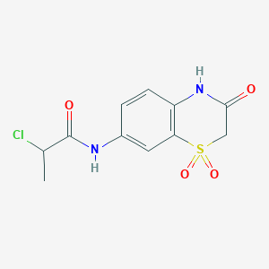 2-Chloro-N-(1,1,3-trioxo-4H-1lambda6,4-benzothiazin-7-yl)propanamide
