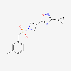3-Cyclopropyl-5-(1-((3-methylbenzyl)sulfonyl)azetidin-3-yl)-1,2,4-oxadiazole