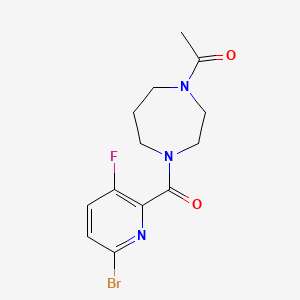 1-[4-(6-Bromo-3-fluoropyridine-2-carbonyl)-1,4-diazepan-1-yl]ethan-1-one