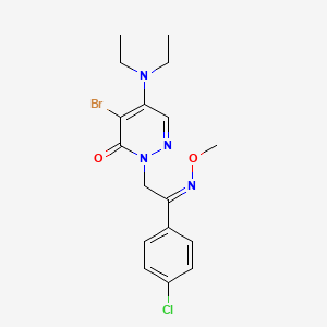 4-bromo-2-[2-(4-chlorophenyl)-2-(methoxyimino)ethyl]-5-(diethylamino)-3(2H)-pyridazinone