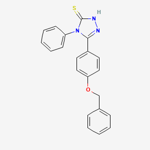 molecular formula C21H17N3OS B2744668 5-[4-(benzyloxy)phenyl]-4-phenyl-4H-1,2,4-triazole-3-thiol CAS No. 189372-24-5