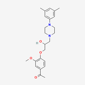 1-(4-{3-[4-(3,5-Dimethylphenyl)piperazin-1-yl]-2-hydroxypropoxy}-3-methoxyphenyl)ethan-1-one