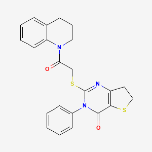 2-((2-(3,4-dihydroquinolin-1(2H)-yl)-2-oxoethyl)thio)-3-phenyl-6,7-dihydrothieno[3,2-d]pyrimidin-4(3H)-one