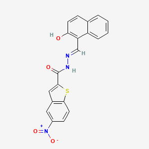 (E)-N'-((2-hydroxynaphthalen-1-yl)methylene)-5-nitrobenzo[b]thiophene-2-carbohydrazide