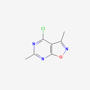 B2744675 4-Chloro-3,6-dimethylisoxazolo[5,4-d]pyrimidine CAS No. 1023758-00-0; 112626-50-3