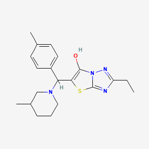 2-Ethyl-5-((3-methylpiperidin-1-yl)(p-tolyl)methyl)thiazolo[3,2-b][1,2,4]triazol-6-ol