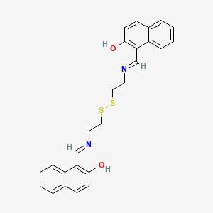 1-[({2-[(2-{[(2-Hydroxynaphthalen-1-yl)methylidene]amino}ethyl)disulfanyl]ethyl}imino)methyl]naphthalen-2-ol