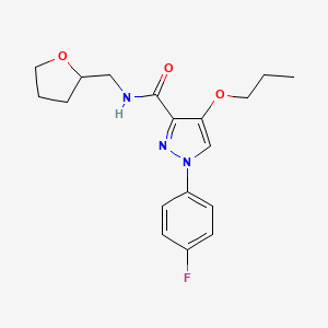 1-(4-fluorophenyl)-4-propoxy-N-((tetrahydrofuran-2-yl)methyl)-1H-pyrazole-3-carboxamide