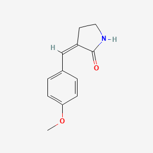 molecular formula C12H13NO2 B2744684 3-(4-Methoxybenzylidene)pyrrolidin-2-one CAS No. 154617-54-6