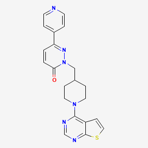 6-(Pyridin-4-yl)-2-[(1-{thieno[2,3-d]pyrimidin-4-yl}piperidin-4-yl)methyl]-2,3-dihydropyridazin-3-one
