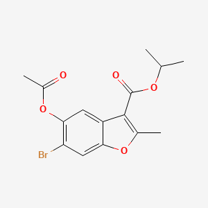 Isopropyl 5-(acetyloxy)-6-bromo-2-methyl-1-benzofuran-3-carboxylate