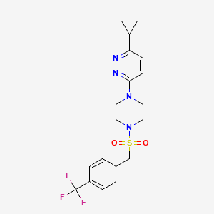 3-Cyclopropyl-6-(4-((4-(trifluoromethyl)benzyl)sulfonyl)piperazin-1-yl)pyridazine