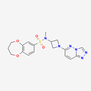 N-(1-([1,2,4]triazolo[4,3-b]pyridazin-6-yl)azetidin-3-yl)-N-methyl-3,4-dihydro-2H-benzo[b][1,4]dioxepine-7-sulfonamide