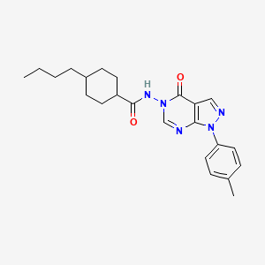 4-butyl-N-(4-oxo-1-(p-tolyl)-1H-pyrazolo[3,4-d]pyrimidin-5(4H)-yl)cyclohexanecarboxamide