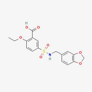 5-{[(1,3-Benzodioxol-5-ylmethyl)amino]sulfonyl}-2-ethoxybenzenecarboxylic acid