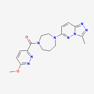 (6-Methoxypyridazin-3-yl)-[4-(3-methyl-[1,2,4]triazolo[4,3-b]pyridazin-6-yl)-1,4-diazepan-1-yl]methanone