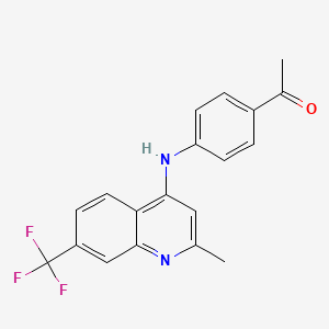 1-(4-((2-Methyl-7-(trifluoromethyl)quinolin-4-yl)amino)phenyl)ethanone