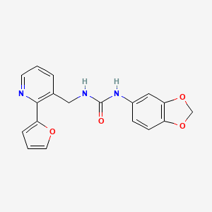 1-(Benzo[d][1,3]dioxol-5-yl)-3-((2-(furan-2-yl)pyridin-3-yl)methyl)urea