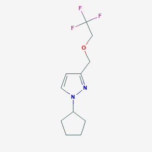 1-cyclopentyl-3-[(2,2,2-trifluoroethoxy)methyl]-1H-pyrazole